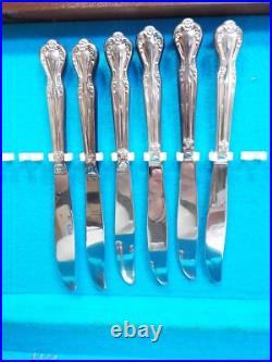 Set 32pcs Rogers & Bros Daybreak Silver-plate Flatware Elegant Lady svc for 6
