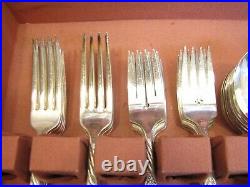 Set 94pcs Wm A Rogers Oneida Always or Wildwood Silver Plate Flatware svc for 12