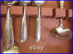 Set 94pcs Wm A Rogers Oneida Always or Wildwood Silver Plate Flatware svc for 12