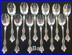 Set Of 12 Old Rogers & Bro Silverplate Ice Cream Forks Crest Pattern 1906