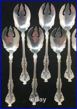 Set Of 12 Old Rogers & Bro Silverplate Ice Cream Forks Crest Pattern 1906
