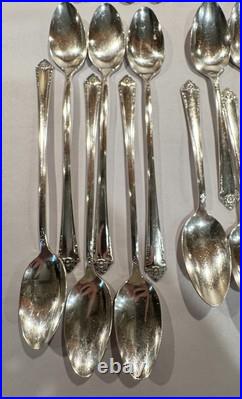 Set Of 63 Rogers STARLIGHT 1950 International Silver Plate Fork Spoon Knife