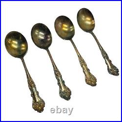 Set Of 7 1847 CHARTER OAK Table Soup Spoons Rogers XS Triple Silverplate NO Mono
