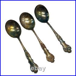 Set Of 7 1847 CHARTER OAK Table Soup Spoons Rogers XS Triple Silverplate NO Mono