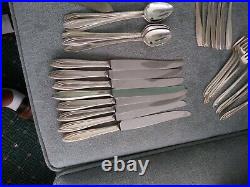 Set Of 8 Silver Plate 1847 Roger Bros. International Silhouette Pattern