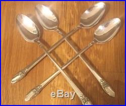 Set of 12 1847 Rogers Bros FIRST LOVE Iced Tea Spoons No Monograms 7 3/4 Lot