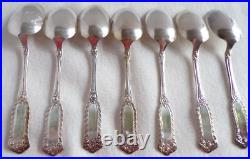 Seven (7) Rogers Bros AA ROMANESQUE Celtic Knot 5.75 Teaspoons Silver Plate