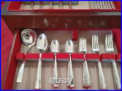 Silver Plate 1881 Rogers Bros 61 Pieces Silverware Flatware Proposal Pattern Box