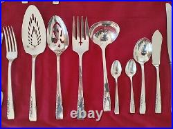 Silver Plate 1881 Rogers Bros 61 Pieces Silverware Flatware Proposal Pattern Box