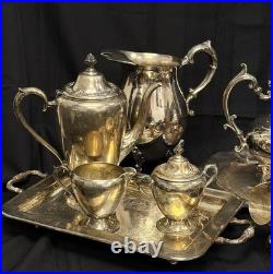 Silver Plate Assorted Lot Teapots Pitchers Creamers Cup Trays Shakers 15lb