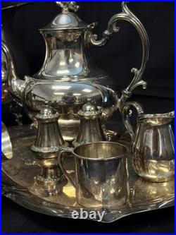 Silver Plate Assorted Lot Teapots Pitchers Creamers Cup Trays Shakers 15lb