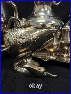 Silver Plate Assorted Lot Teapots Pitchers Creamers Cup Trays Shakers 15lb