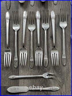 Silver Plate FIRST LOVE International 1847 Rogers 37 Pieces Lot Forks Spoons