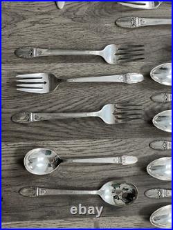 Silver Plate FIRST LOVE International 1847 Rogers 37 Pieces Lot Forks Spoons