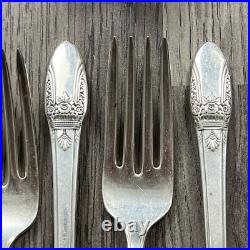 Silver Plate FIRST LOVE International 1847 Rogers 37 Pieces Lot Forks Spoons