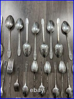 Silver Plate FIRST LOVE International 1847 Rogers 37 Pieces Lot Forks Spoons