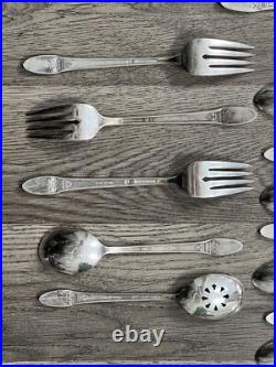 Silver Plate FIRST LOVE International 1847 Rogers 37 Pieces Lot Forks Spoons