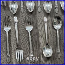 Silver Plate FIRST LOVE International 1847 Rogers 37 Pieces Lot Forks Spoons