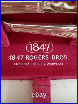 Silver Plate Flatware 1847 Rogers Set Daffodil Pattern Service for 8 + Serv Pcs