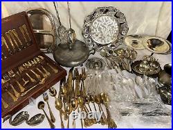 Silver Plate Lot 30+lbs Over 200 Pieces