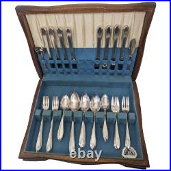 Silver Plate Lufberry Wm Rogers Mfg Co AA IS Flat Ware Chest Svc for 8 54 piece Silver Plate Lufberry Wm Rogers Mfg Co AA IS Flat Ware Chest Svc for 8 54 piece