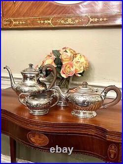 Silver Plate Tea Set 4 Pcs By 1881 Rogers Canada Princess Anne EXQUISITE