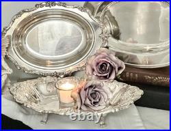 Silver Plated Oval Serving Bowls Set 3 Vintage Vegetable Dishes