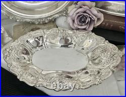 Silver Plated Oval Serving Bowls Set 3 Vintage Vegetable Dishes