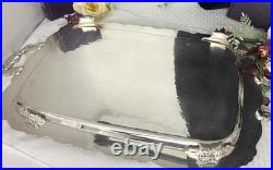 Silver Plated Tea Set Rochelle Rogers Brothers with Oneida Tray 5 piece Tea Set