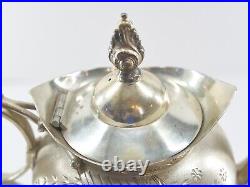 Silver Tea Pot Plate Antique Rogers Smith & Co New Haven Conn. No. 1893 RARE