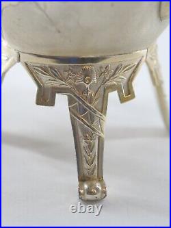 Silver Tea Pot Plate Antique Rogers Smith & Co New Haven Conn. No. 1893 RARE