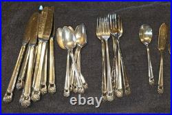Silver plate 1847 Rogers Bros Eternally Yours 50 Pc Set Butter Knife Sugar Spoon