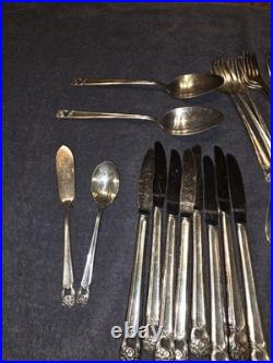Silver plate 1847 Rogers Bros Eternally Yours 50 Pc Set Butter Knife Sugar Spoon