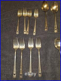 Silver plate 1847 Rogers Bros Eternally Yours 50 Pc Set Butter Knife Sugar Spoon