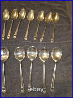 Silver plate 1847 Rogers Bros Eternally Yours 50 Pc Set Butter Knife Sugar Spoon