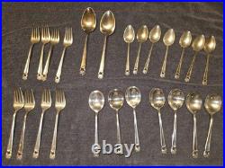 Silver plate 1847 Rogers Bros Eternally Yours 50 Pc Set Butter Knife Sugar Spoon