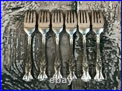 Silverplate 1847 Rogers Bros XS Triple Vintage Grape Fish/Pastry Forks Set of 6