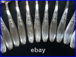 Silverplate Flatware Lot of 12 Ambassador Webbed Dessert Forks 1847 Rogers
