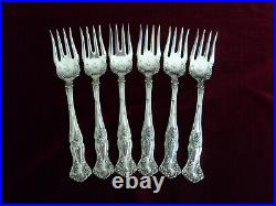Silverplate Flatware Lot of 6 Design Bowl Salad Forks 1847 Rogers Vintage 1904