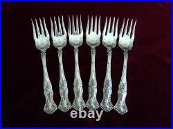Silverplate Flatware Lot of 6 Design Bowl Salad Forks 1847 Rogers Vintage 1904