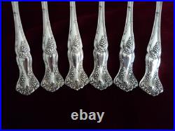 Silverplate Flatware Lot of 6 Design Bowl Salad Forks 1847 Rogers Vintage 1904