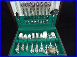 Silverplate Heritage flatware set service for 8 knives forks 1847 Rogers 1953