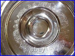 Silverplate Wm Rogers 866A 15 Tray With Attached Center Bowl