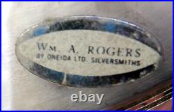 Silverplate Wm Rogers 866A 15 Tray With Attached Center Bowl