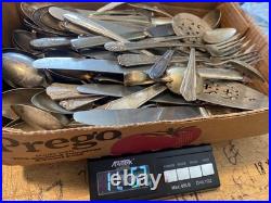 Silverplate flatware fork spoon knife 142 pieces mixed brands Rogers Oneida +