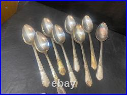 Silverplate flatware set Wm Rogers Jubilee 52 floral vintage fork knife spoon +