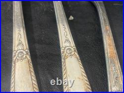 Silverplate flatware set Wm Rogers Jubilee 52 floral vintage fork knife spoon +