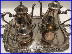 Silverplated Tea Set Tray By Towle And Georgtown By F B Rogers