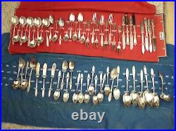 Silverware Set 1934 WM ROGERS ONEIDA LTD DEBUTANTE-GRANDEUR 60 Piece no monogram