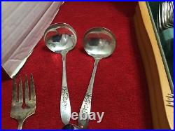 Simeon L & George H Rogers Company X Tra Oneida Huge Silver Plate Set 128 Pieces